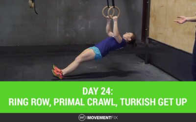 Day 24: Ring Row, Primal Crawl, Turkish Get Up